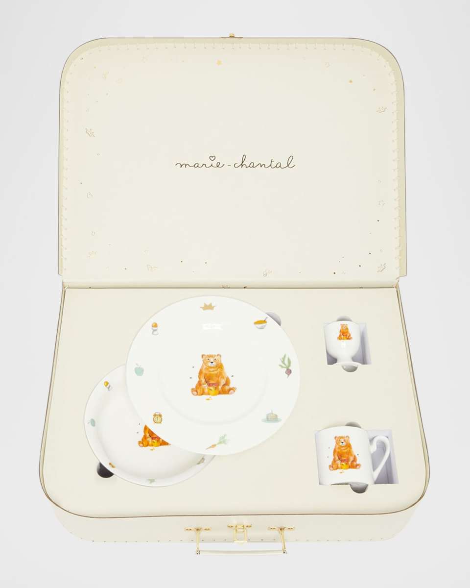 Manners Begin at Breakfast Crockery Suitcase Set